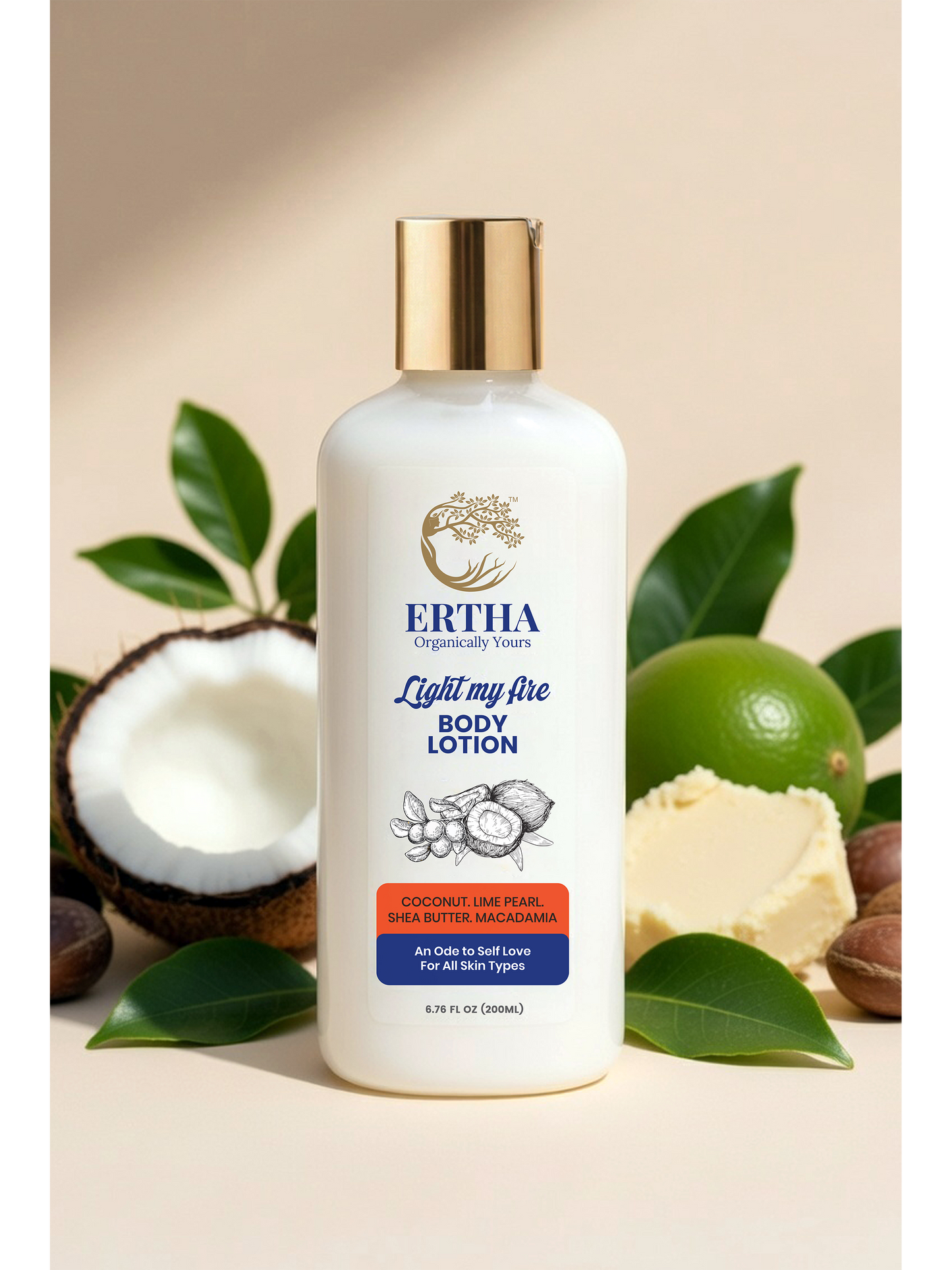 ERTHA Light My Fire Body Care Duo | Body Cleanser + Body Lotion | 200ml x 2